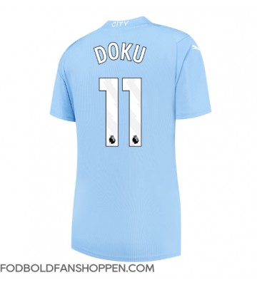 Manchester City Jeremy Doku #11 Hjemmebanetrøje Dame 2023-24 Kortærmet